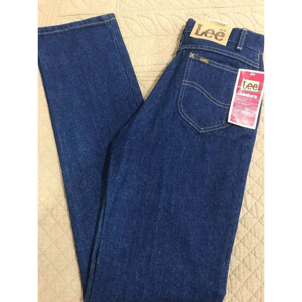 Deadstock NWT Vintage '80s Lee Riders Jeans Blue Size 9 x 35 Inseam HIGH Waist